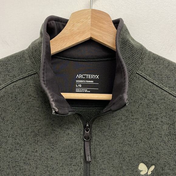Arc’teryx Womens Covert Cardigan Heathered Fleece Technical Sweater Jacket Large - Picture 6 of 15